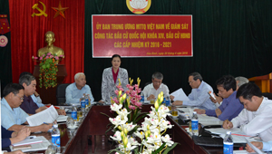 Đồng chí Trương Thị Ngọc Ánh, Phó Chủ tịch Ủy ban Trung ương MTTQ Việt Nam phát biểu tại buổi giám sát.